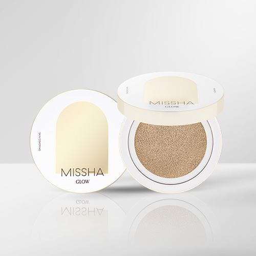 MISSHA Glow Cushion (No.23 Sand) - hydratační cushion make-up pro dokonalé krytí, 14g
