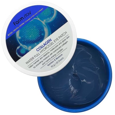 FARM STAY Collagen Water Full Hydrogel Eye Patch - zpevňující hydrogelové oční náplasti s kolagenem, 60ks