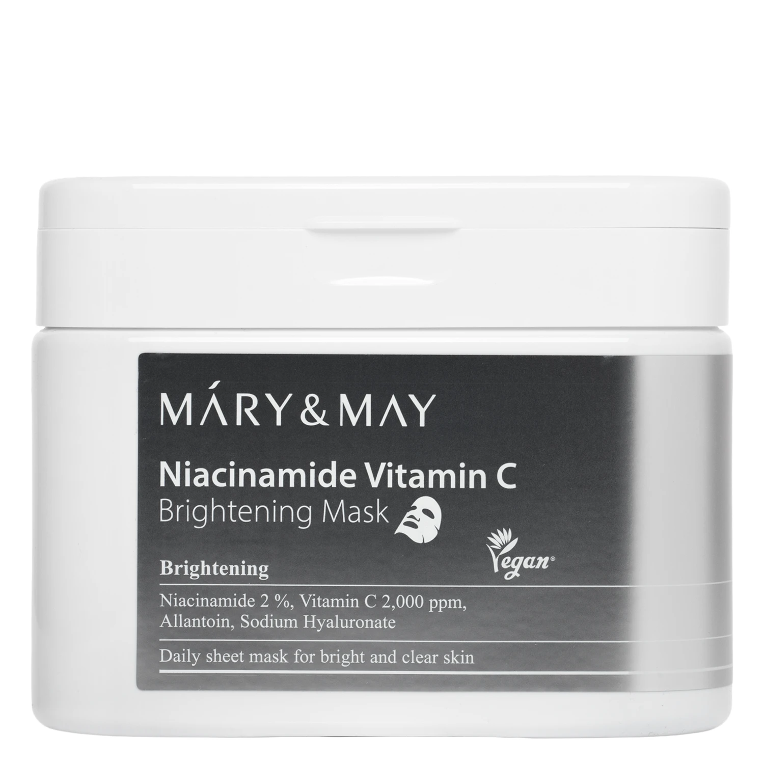 MARY&MAY Niacinamide Vitamin C Brightening Mask - rozjasňující jednorázové pleťové masky, 30ks
