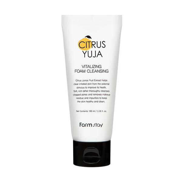 FARM STAY Citrus Yuja Vitalizing Foam Cleansing - rozjasňující čistící pleťová pěna, 180ml
