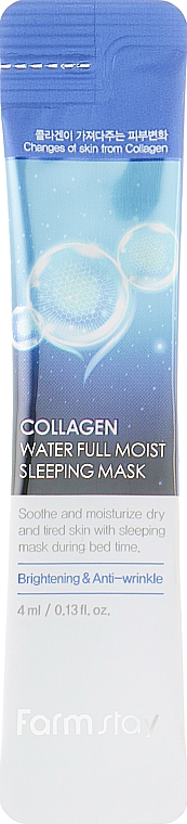 FARM STAY Collagen Water Full Moist Sleeping Mask - hydratační noční pleťová maska s kolagenem