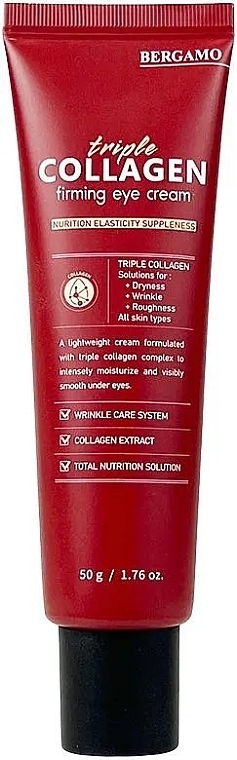 BERGAMO Triple Collagen Firming Eye Cream - zpevňující oční krém s kolagenem, 50g