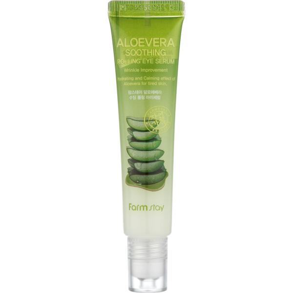 FARM STAY Aloe Vera Soothing Rolling Eye Serum - hydratační oční sérum s aloe vera, 25ml