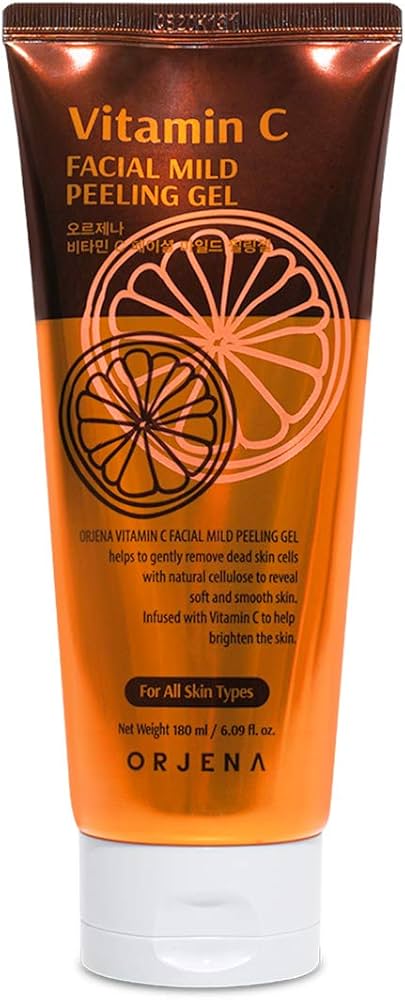 ORJENA Vitamin C Facial Mild Peeling Gel - rozjasňující čistící peelingový gel s vitamínem C, 180ml