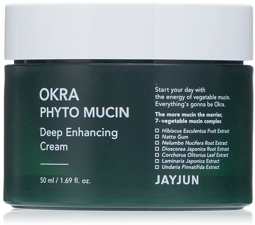 JAYJUN Okra Phyto Mucin Deep Enharcing Cream - revitalizační hydratační pleťový krém, 50ml
