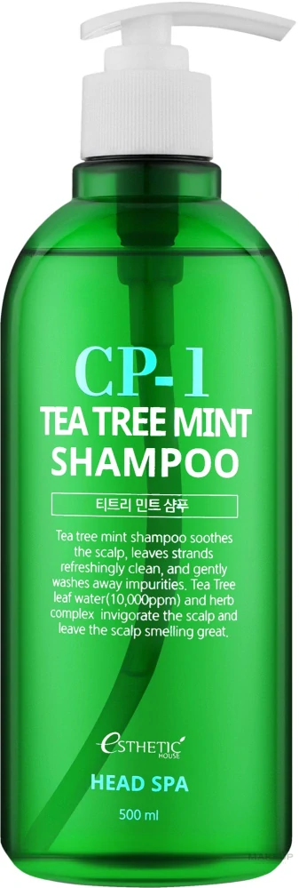 ESTHETIC HOUSE CP-1 Tea Tree Mint Shampoo - zklidňující vlasový šampón s extraktem čajovníku, 500ml