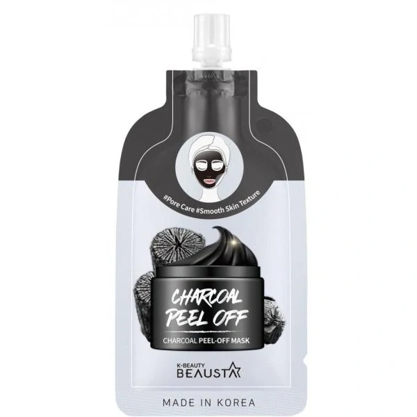 BEAUSTA Charcoal Peel Off Mask - peelingová pleťová maska proti černým tečkám, 20ml