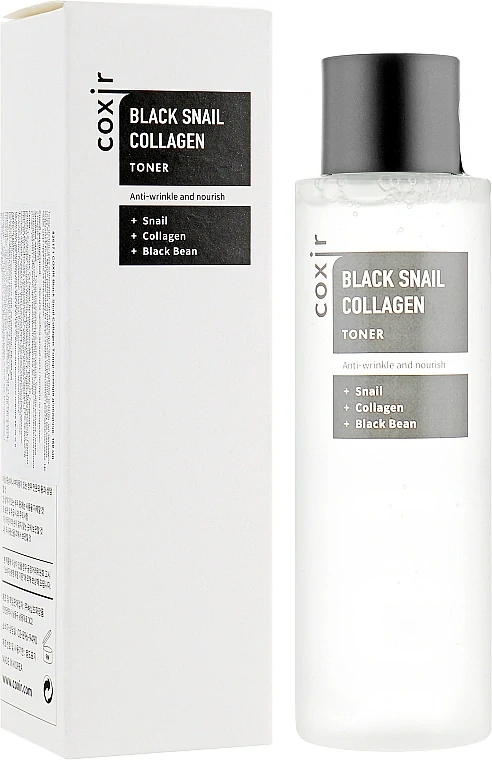 COXIR Black Snail Collagen Toner - omlazující pleťový toner s kolagenem a šnečím extraktem, 150ml