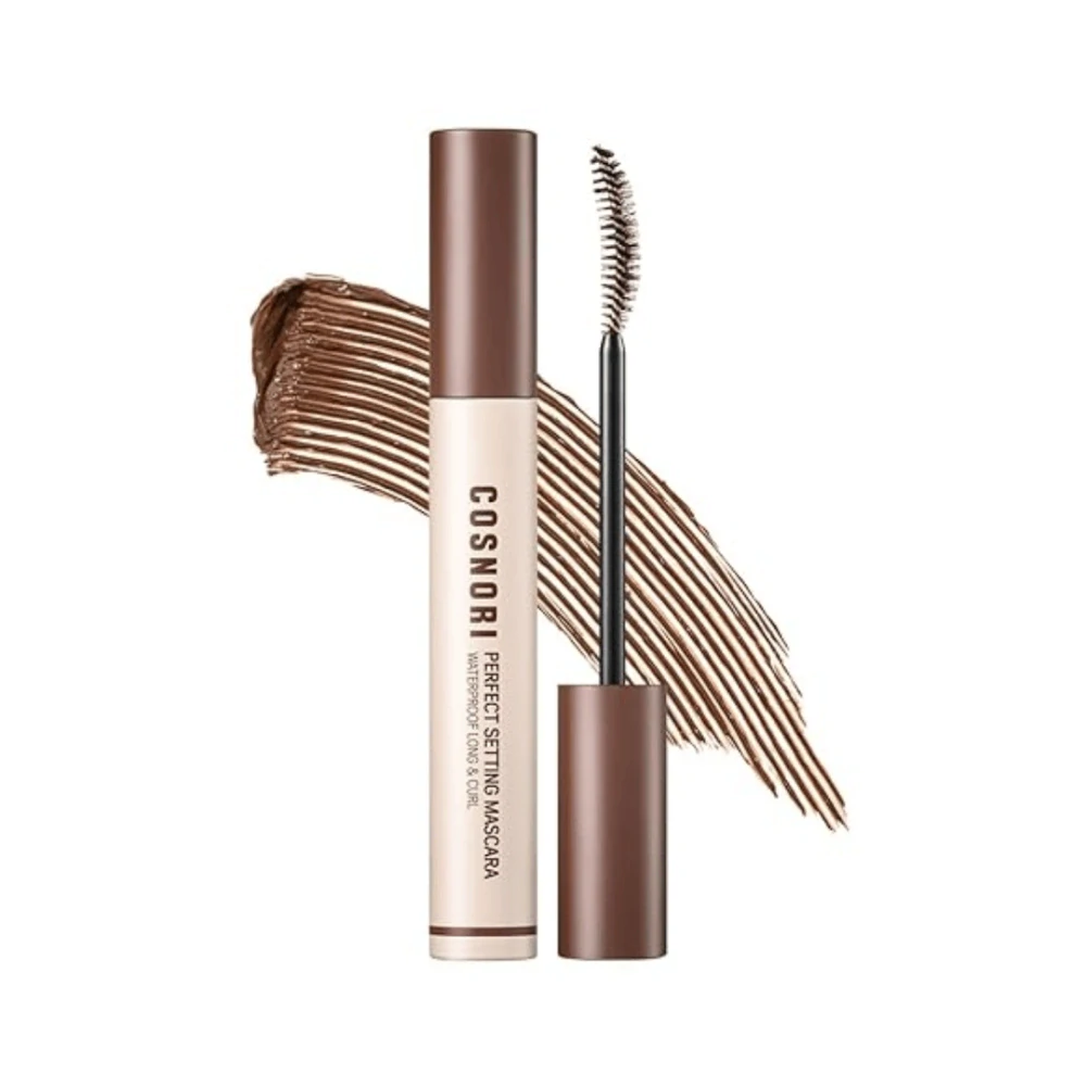 COSNORI Perfect Setting Mascara Waterproof Long & Curl (02 Cozy Brown) - hnědá prodlužující řasenka, 7ml