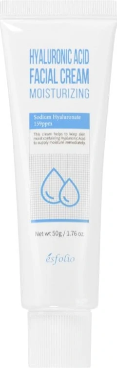 ESFOLIO Hyaluronic Facial Cream - hydratační pleťový krém s kyselinou hyaluronovou, 50g