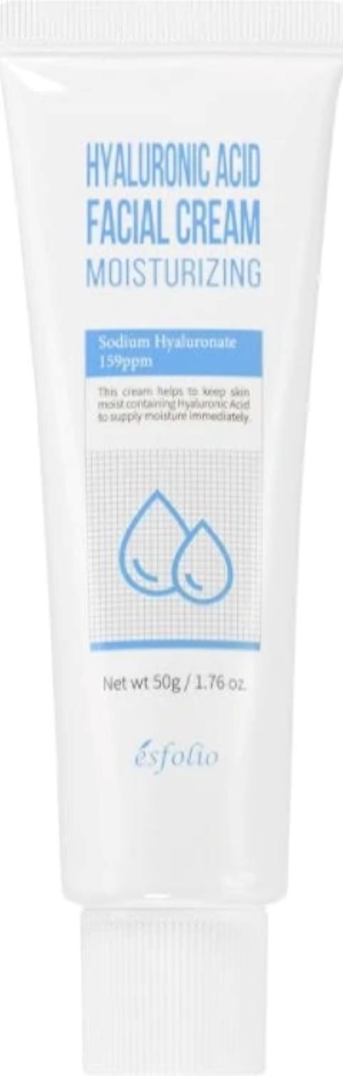 ESFOLIO Hyaluronic Facial Cream - hydratační pleťový krém s kyselinou hyaluronovou, 50g