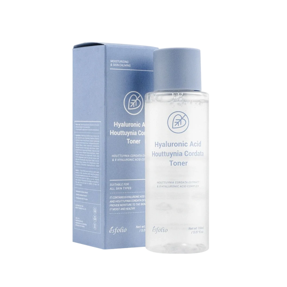ESFOLIO Hyaluronic Acid Houttuynia Cordata Toner - hydratační pleťový toner s kyselinou hyaluronovou a extraktem touleně, 150ml