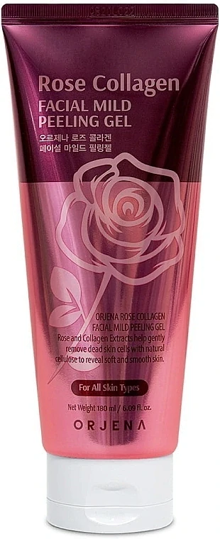 ORJENA Rose Collagen Facial Mild Peeling Gel - čistící peelingový gel s kolagenem, 180ml
