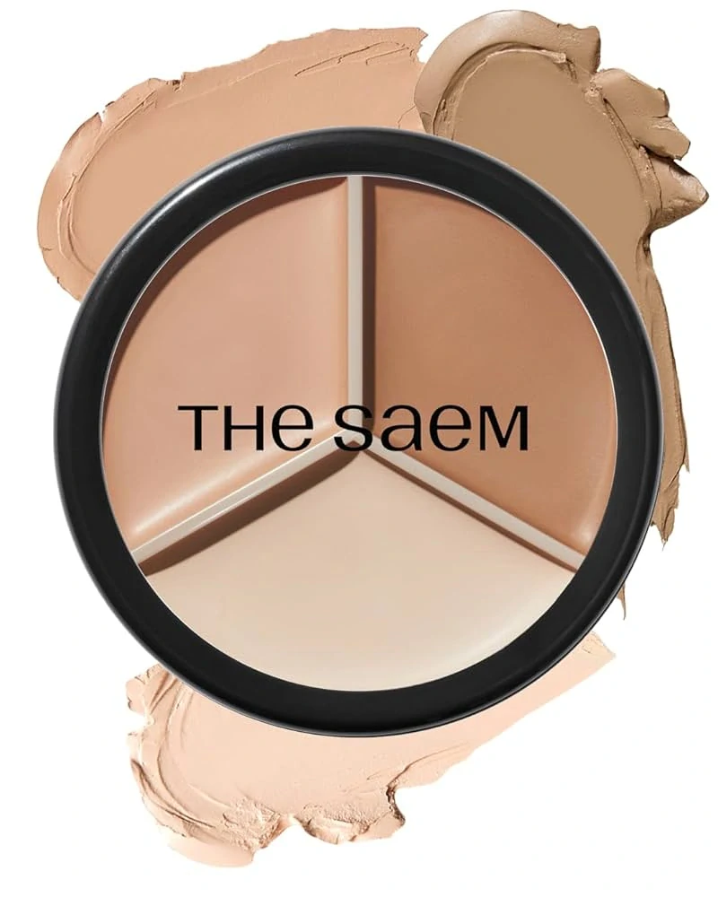 THE SAEM Cover Perfection Triple Pot Concealer (02 Contour Beige) - korektory, 4.5g