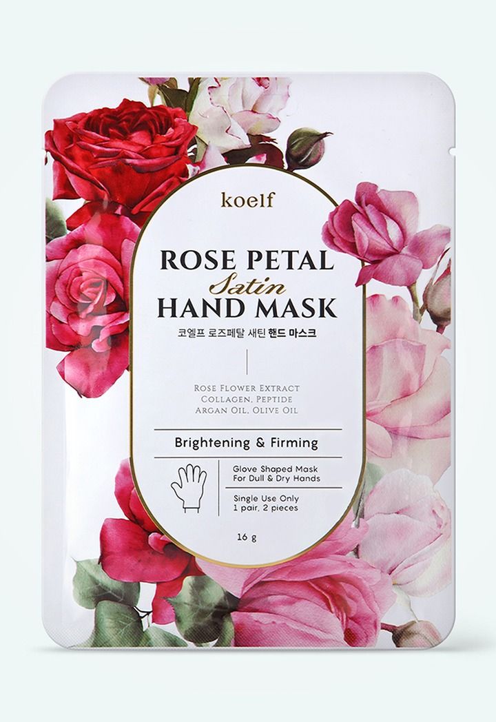 KOELF Rose Petal Satin Hand Mask - hydratační a vyživující maska na ruce, 2ks
