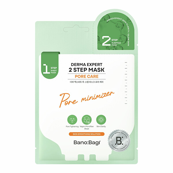 BANOBAGI Derma Expert 2 Step Pore Care - dvoufázová pleťová maska na redukci pórů, 1ks