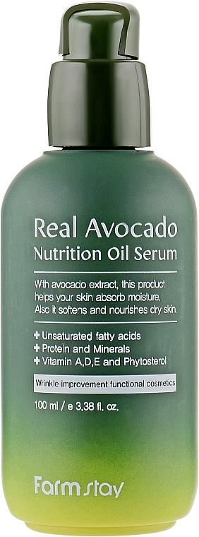 FARM STAY Real Avocado Nutrition Oil Serum - vyživující pleťové sérum s avokádovým olejem, 100ml