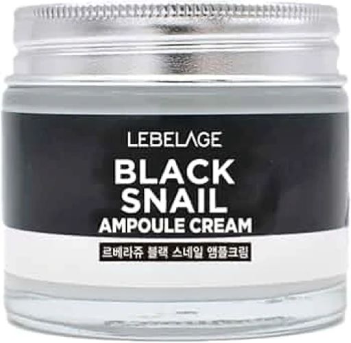 LEBELAGE Black Snail Ampoule Cream - hydratační pleťový krém s extraktem černého šneka, 70ml