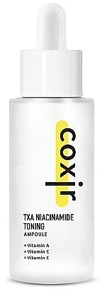 COXIR TXA Niacinamide Toning Ampoule - rozjasňující pleťové sérum s kyselinou tranexamovou a niacinamidem, 50ml
