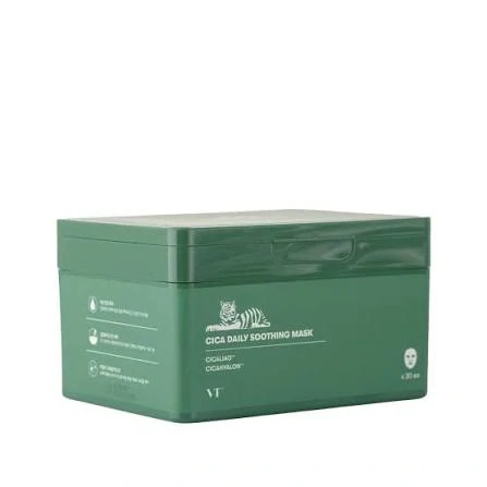 VT COSMETICS Cica Daily Soothing Mask - hydratační a zklidňující jednorázové pleťové masky, 30ks