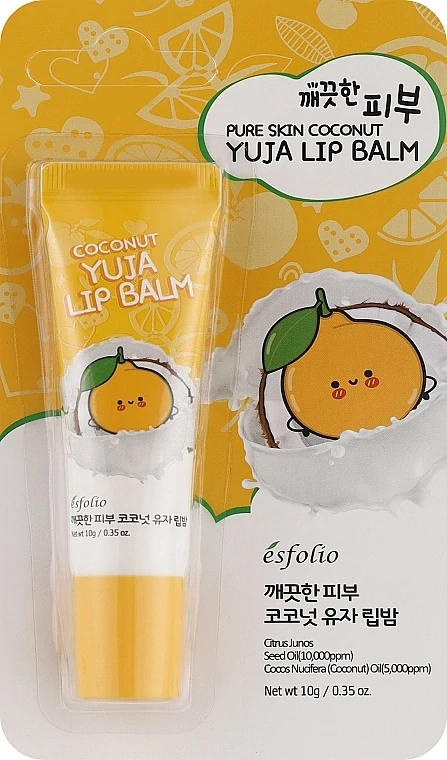 ESFOLIO Pure Skin Yuja Lip Balm - hydratační balzám na rty s extraktem plodů yuzu, 10g