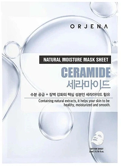 ORJENA Natural Moisture Ceramide Mask Sheet - hydratační jednorázová pleťová maska s ceramidy, 1ks