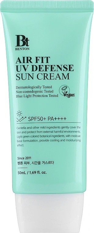 BENTON Air Fit UV Defense Sun Cream SPF50+/PA++++ - zklidňující opalovací krém, 50ml