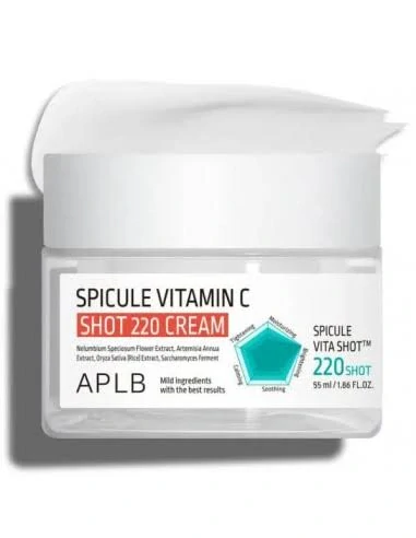 APLB Spicule Vitamin C Shot 220 Cream - rozjasňující pleťový krém s mikrojehličkami a vitamínem C, 55 ml