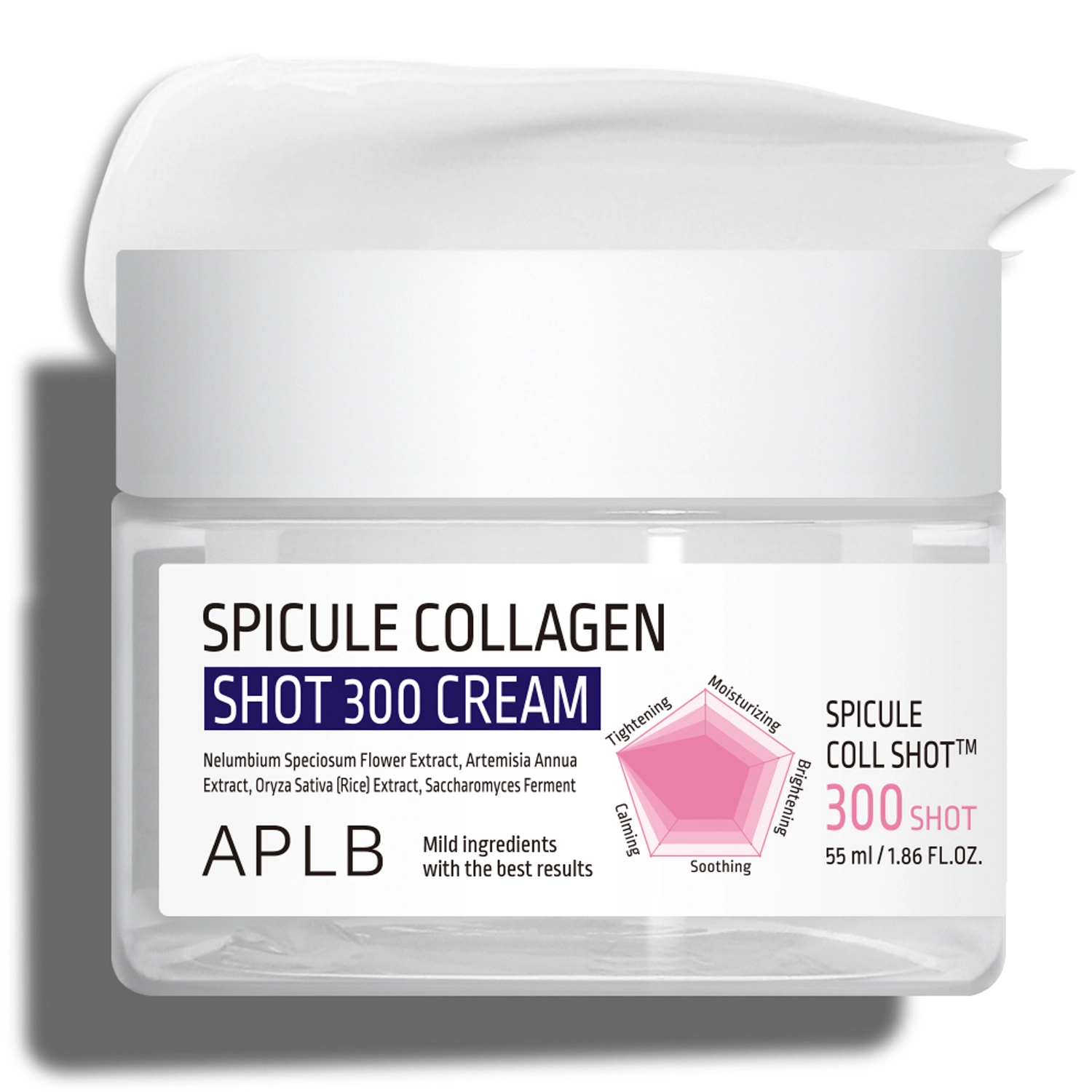 APLB Spicule Collagen Shot 300 Cream - zpevňující pleťový krém s mikrojehličkami a kolagenem, 55 ml