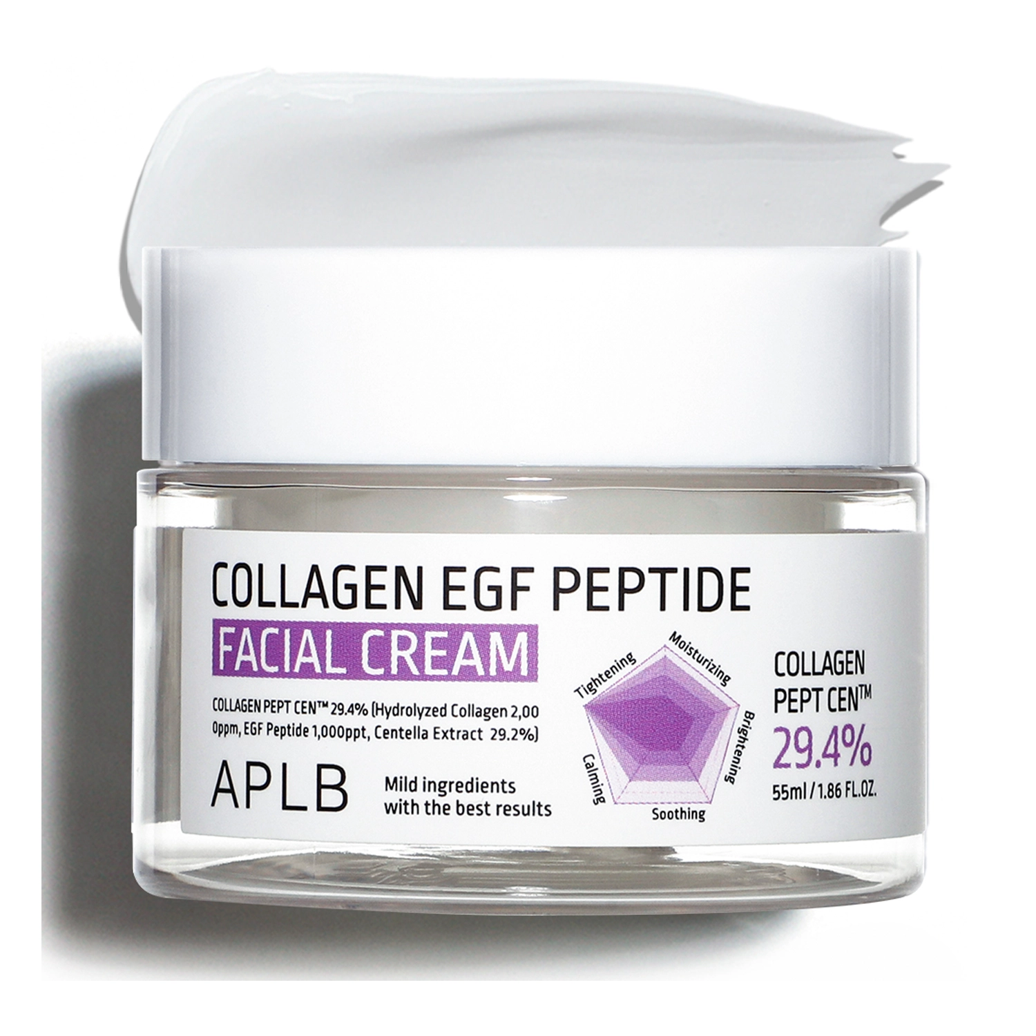 APLB Collagen EGF Peptide Facial Cream - zpevňující pleťový krém s kolagenem a peptidy, 55 ml