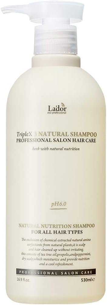 LADOR Triplex3 Natural Shampoo - bezsulfátový organický šampón, 530ml