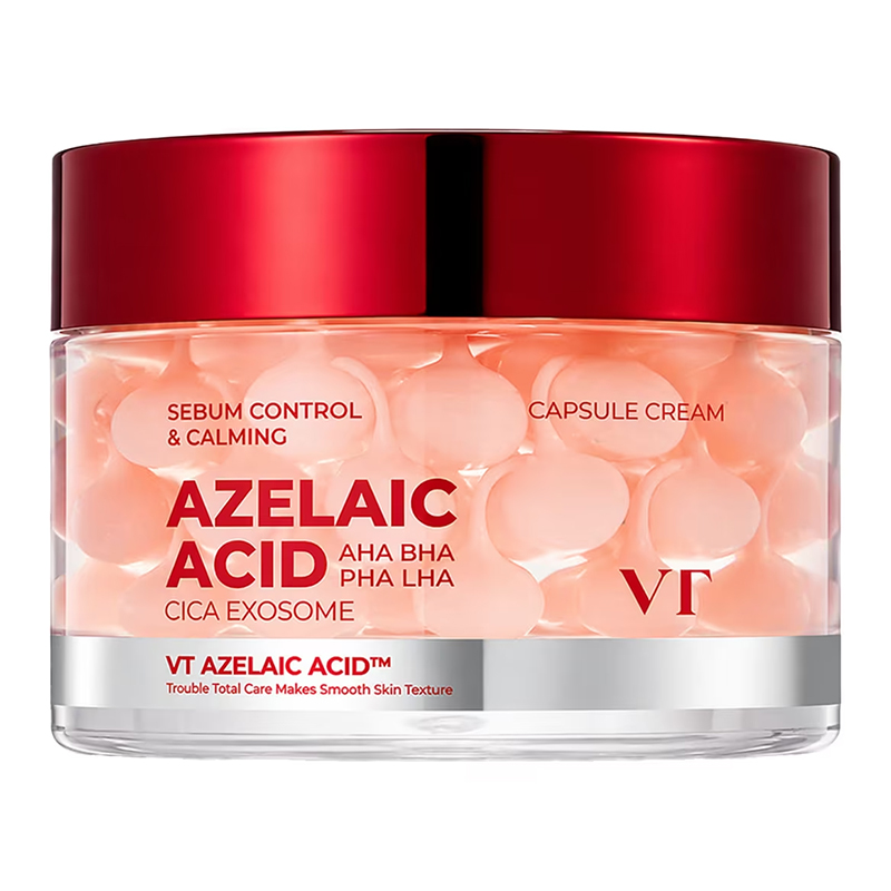 VT COSMETICS Azelaic Acid Care Capsule Cream - zklidňující kapslový pleťový krém s kyselinou azelaovou, niacinamidem a komplexem CICA, 50ml