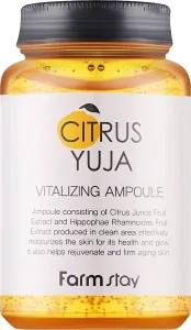 FARM STAY Citrus Yuja Vitalizing Ampoule - rozjasňující pleťové sérum s vitamínem C, 250ml