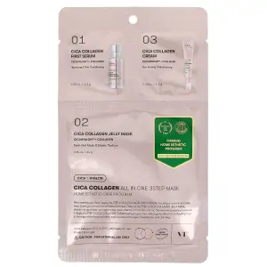 VT COSMETICS Cica Collagen All in One 3steps Mask - tříkroková pleťová maska s kolagenem, 1ks