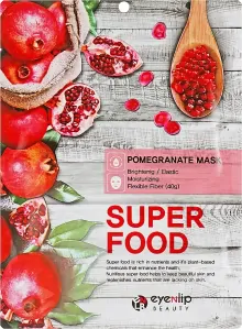 EYENLIP Beauty Super Food Pomegranate Mask - jednorázová rozjasňující a zpevňující pleťová maska s extraktem granátového jablka, 1ks