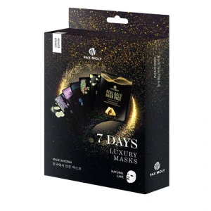 PAX MOLY 7 Days Luxury Masks - limitovaná sada 7 jednorázových pleťových masek, 7ks