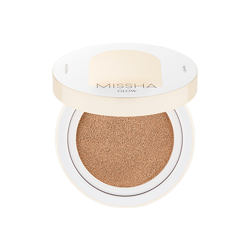 MISSHA Glow Cushion (No.23 Sand) - hydratační cushion make-up pro dokonalé krytí, 14g