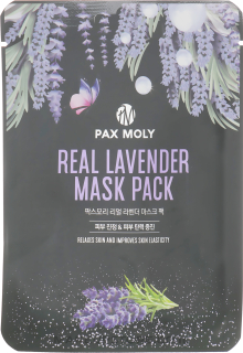 PAX MOLY Real Lavender Mask Pack - čistící a vyživující jednorázová pleťová maska s extraktem levandule, 1ks