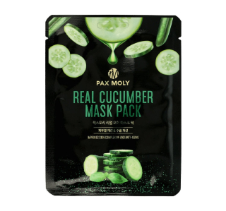 PAX MOLY Real Cucumber Mask Pack - hydratační jednorázová pleťová maska s okurkovým extraktem