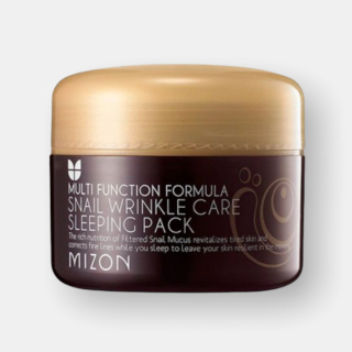 MIZON Snail Wrinkle Care Sleeping Pack - regenerační noční pleťová maska se šnečím extraktem, 80ml