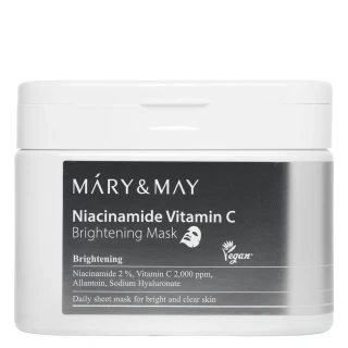 MARY&MAY Niacinamide Vitamin C Brightening Mask - rozjasňující jednorázové pleťové masky, 30ks