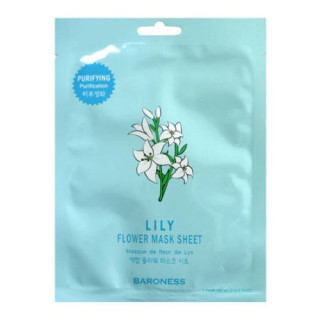 BARONESS Lily Flower Mask Sheet - hydratační jednorázová pleťová maska s extraktem lilie, 1ks