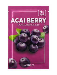 THE SAEM Natural Acai Berry Mask Sheet - zpevňující jednorázová maska s extraktem acai berry, 1ks