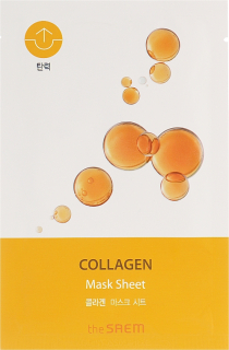 THE SAEM Bio Solution Firming Collagen Mask Sheet - liftingová jednorázová pleťová maska s kolagenem, 1ks