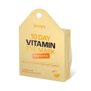 PETITFÉE 10 Day Vitamin Eye Mask Brightening - rozjasňující hydrogelové oční náplasti, 20ks