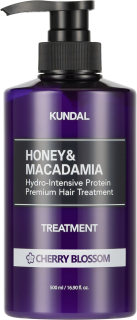 KUNDAL Honey & Macadamia Treatment (Cherry Blossom) - intenzivní proteinová kůra na vlasy, 500ml