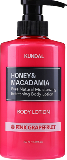 KUNDAL Honey & Macadamia Body Lotion (Pink Grapefruit)- vyživující tělové mléko, 500ml