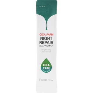 FARM STAY Cica Farm Night Repair Sleeping Mask - revitalizační noční pleťová maska s pupečníkem asijským, 4ml