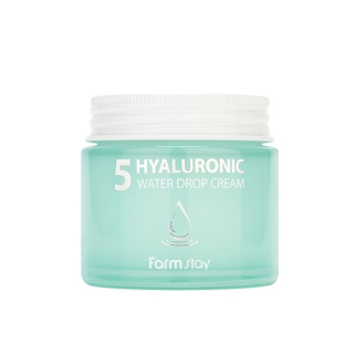 FARM STAY 5 Hyaluronic Water Drop Cream - hydratační pleťový krém s kyselinou hyaluronovou, 80ml
