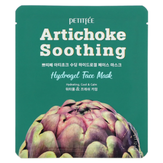 PETITFÉE Artichoke Soothing Hydrogel Face Mask - hydrogelová pleťová maska s artyčoky, 1ks